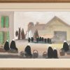 ARTIST:MARKEY ROBINSON (1918-1999)TITLE:Awaiting the Arrival of the CatchSIGNATURE:signed lower leftMEDIUM:gouache on boardSIZE:32 x 50cm (12.6 x 19.7in)FRAMED SIZE:47 x 64cm (18.5 x 25.2in) PROVENANCE:Acquired directly from the artist by the present owner