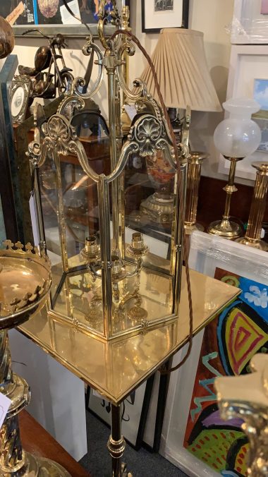 A Brass 19th Century brass lantern