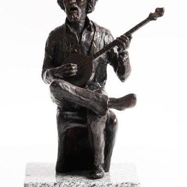 Luke Kelly Maquette, bronze with Wicklow granite base.