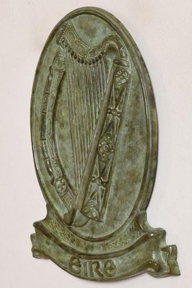 20TH CENTURY IRISH SCHOOLTITLE:Irish Harp - EireMEDIUM:bronzeSIZE:53 x 40½ x 4cm (21 x 16 x 2in)