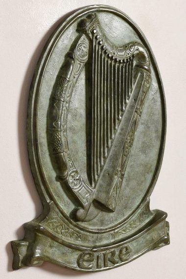 20TH CENTURY IRISH SCHOOLTITLE:Irish Harp - EireMEDIUM:bronzeSIZE:53 x 40½ x 4cm (21 x 16 x 2in)
