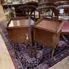 A GOOD QUALITY PAIR OF 20TH CENTURY MAHOGANY SIDE TABLES,LOCKERS
